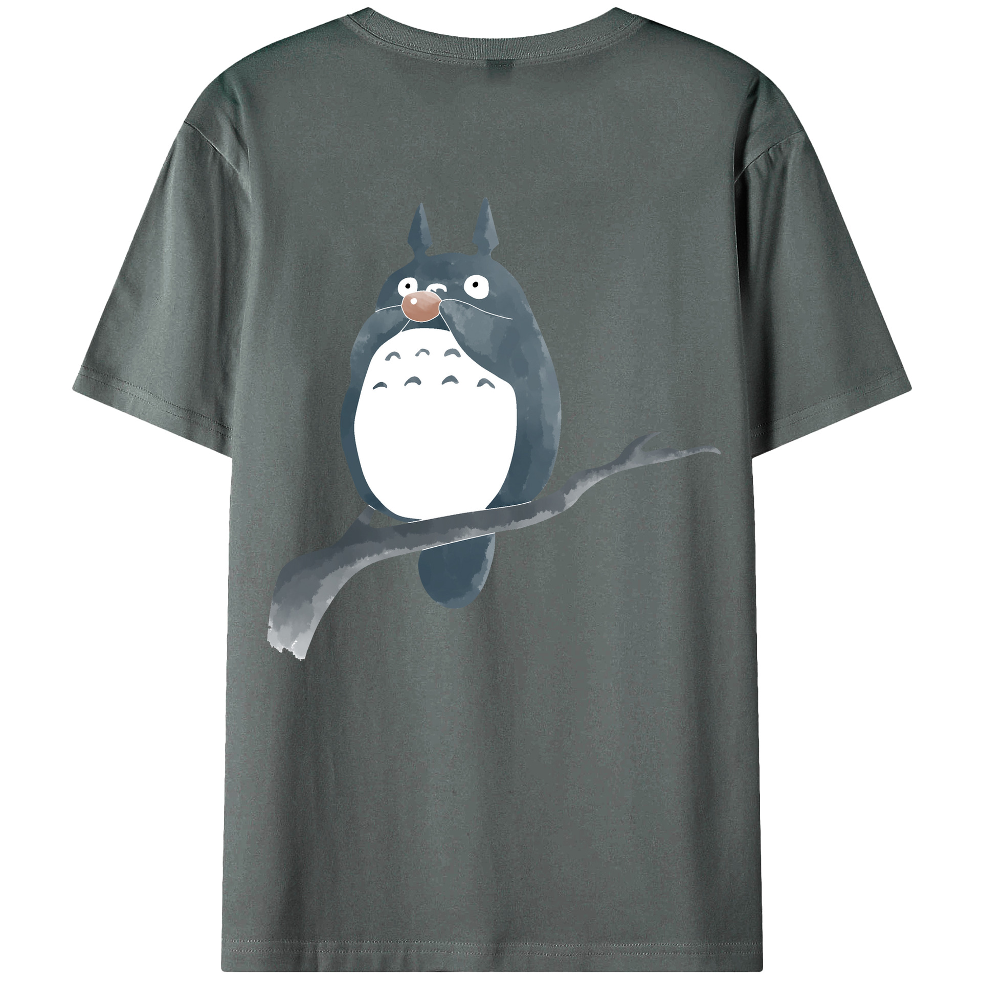 （画像用） となりのトトロ 草壁メイ 草壁サツキ My Neighbor Totoro Satsuki Kusakabe Mei Kusakabe 綿100％ メンズ半袖Tシャツ（バックプリント） 通気性